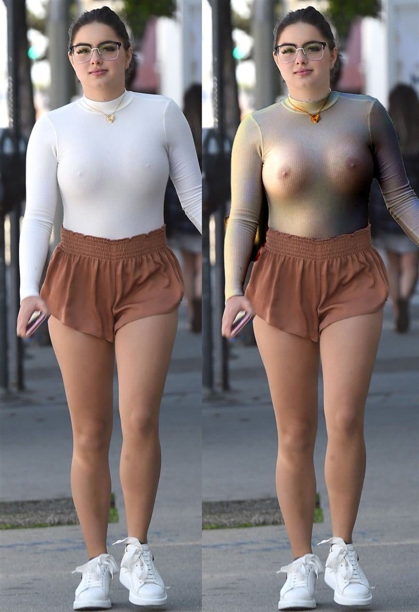 Ariel Winter Nips And Ass Cheeks Out For A Stroll