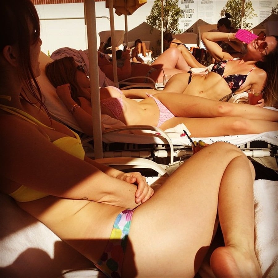 Bella Thorne With Her Sisters Dani And Kaili In Thong Bikinis