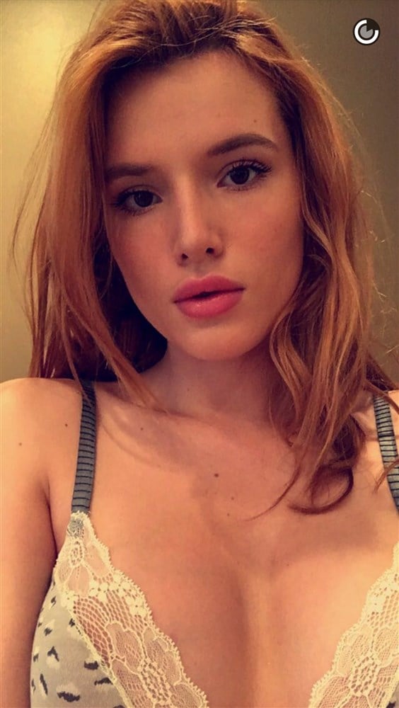 Bella Thorne Nip Slip During Snapchat Selfie Spree