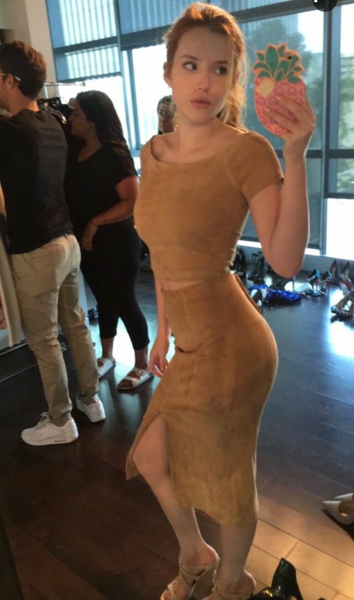 Bella Thorne Nip Slip During Snapchat Selfie Spree