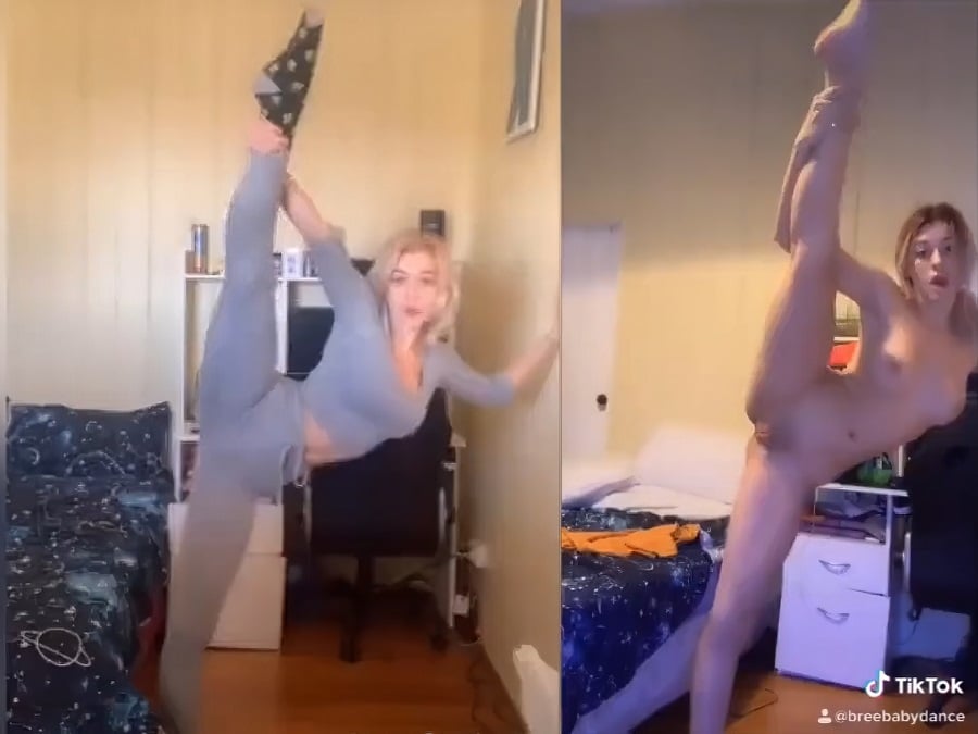 Compilation of TikTok star Bree Louise's best nude dances. 