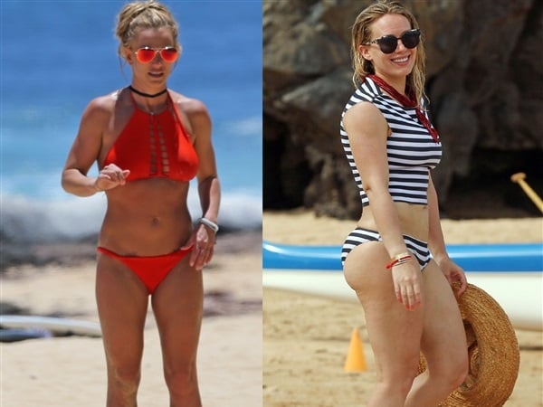 Britney Spears Hilary Duff bikini