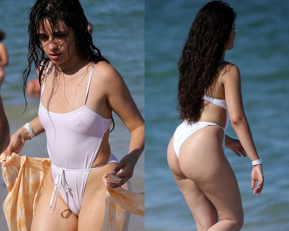 Pop star Camila Cabello flaunts her nips, pussy lips
