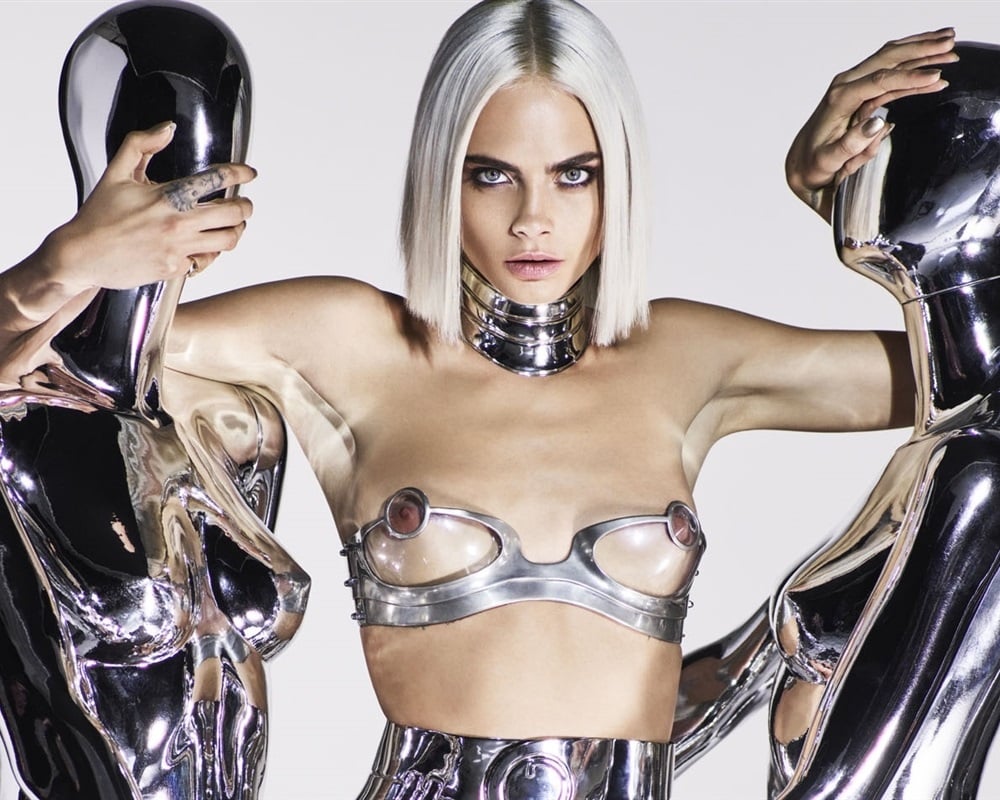 Cara Delevingnes Futuristic Nipples In Gq 5254