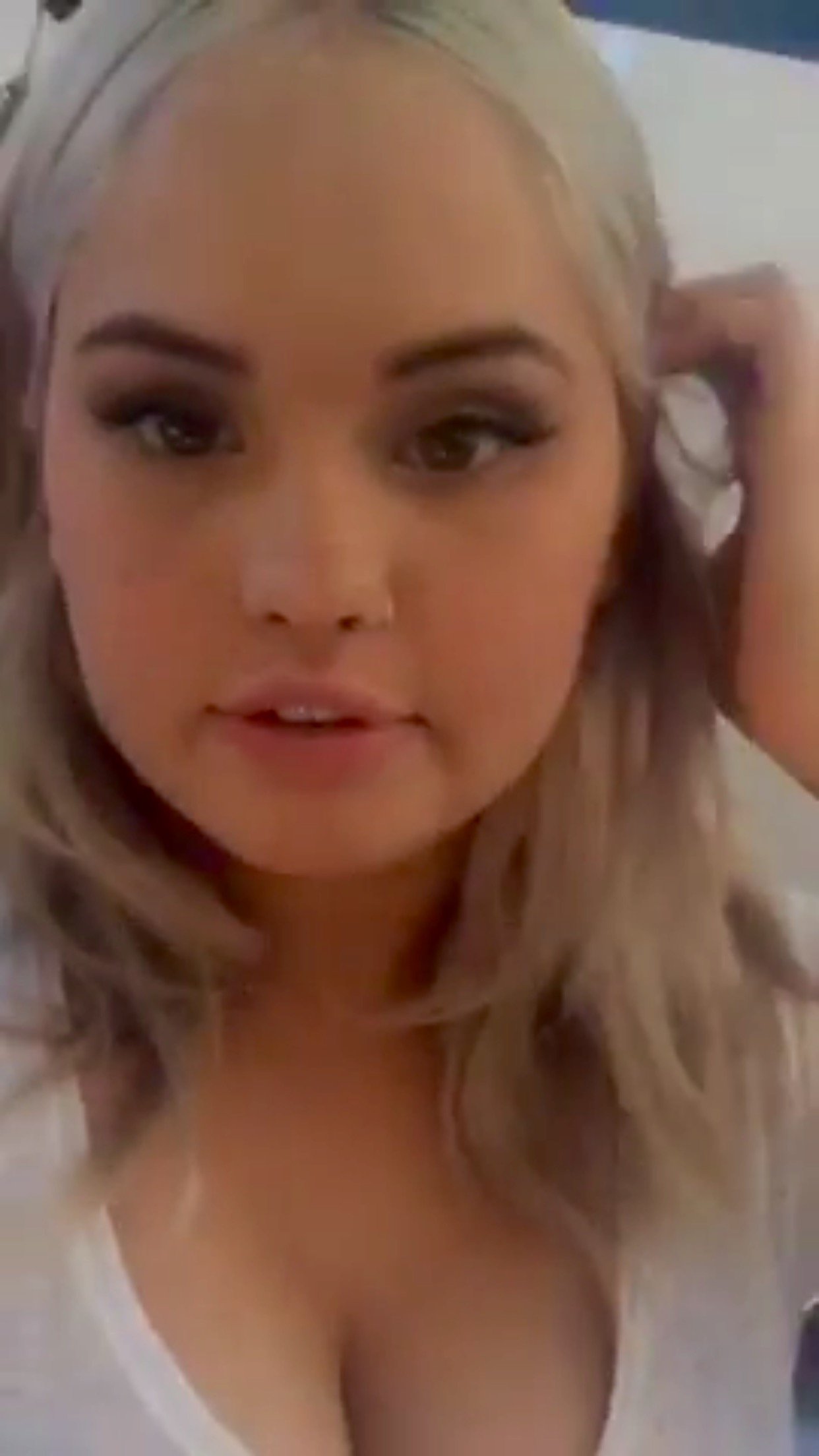 Debby Ryan Shows Off Her Fat Titties On Periscope