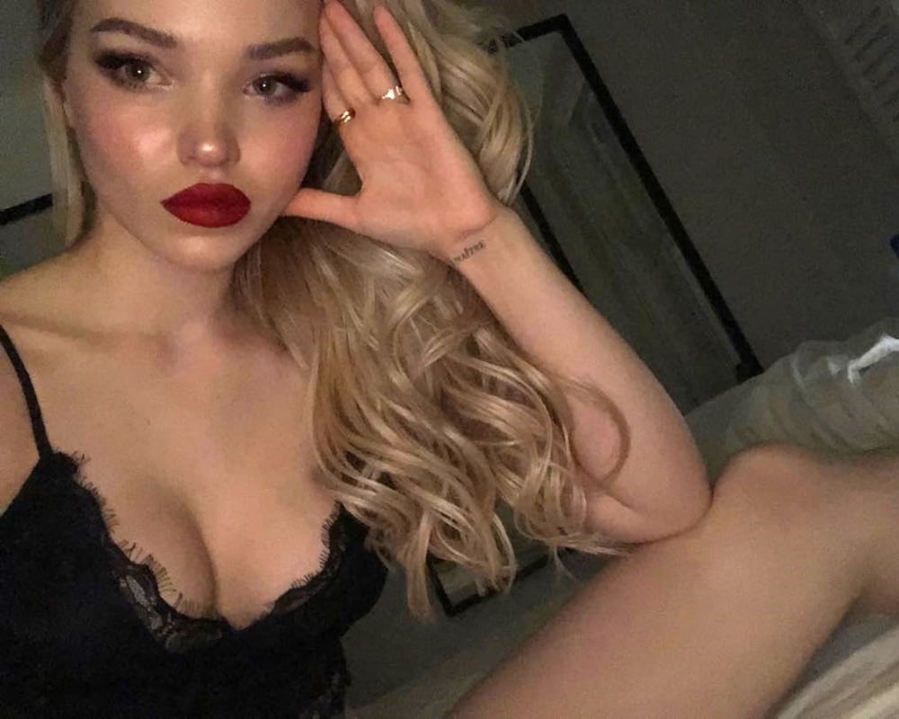 Dove Cameron Horny In Bed In Lingerie