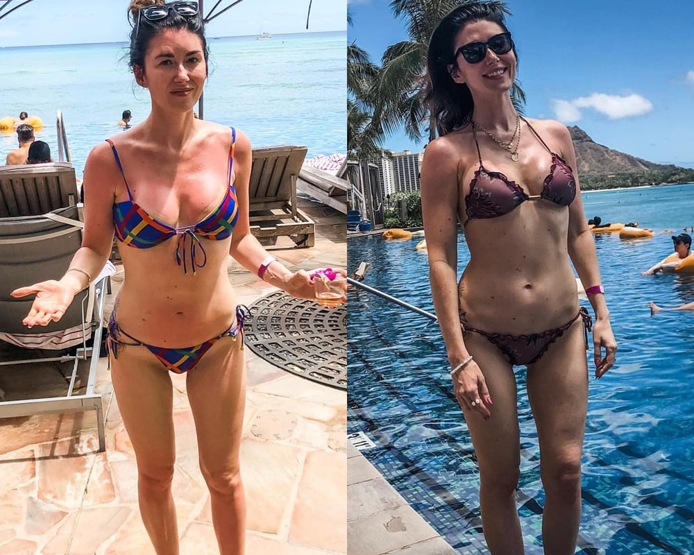 Jewel Staite hace alarde de su cuerpo en bikini.