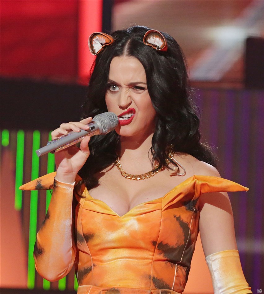 Katy Perry Dressed Up As A Busty Tiger