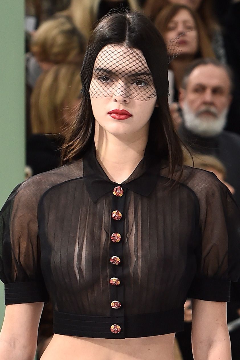 Kendall Jenner Modeling Her Tits In A See Thru Top