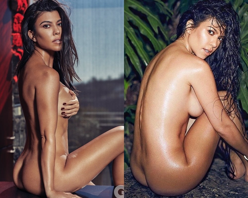 Kourtney Kardashian shows off her bare ass and slips out her nipple in the ...