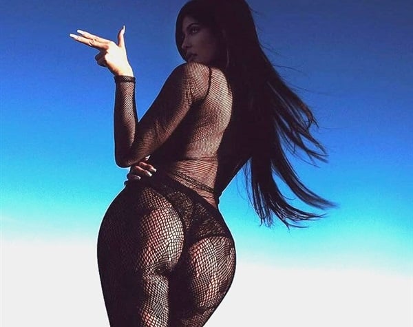 Kylie Jenner In A Thong And Fishnets