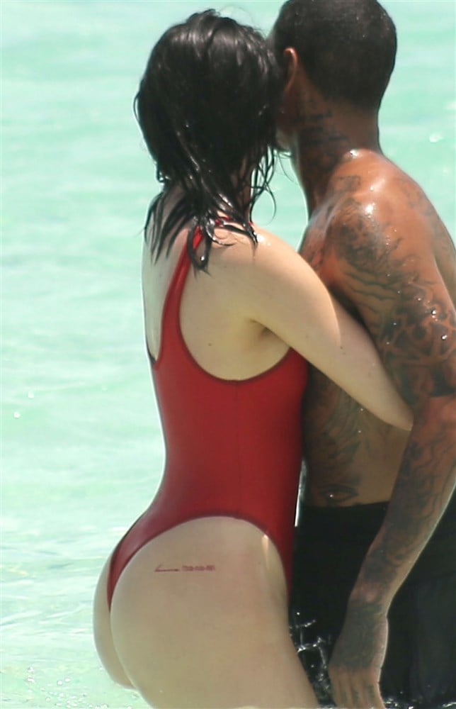 Kylie Jenner Thong Bikini Butthole Slip