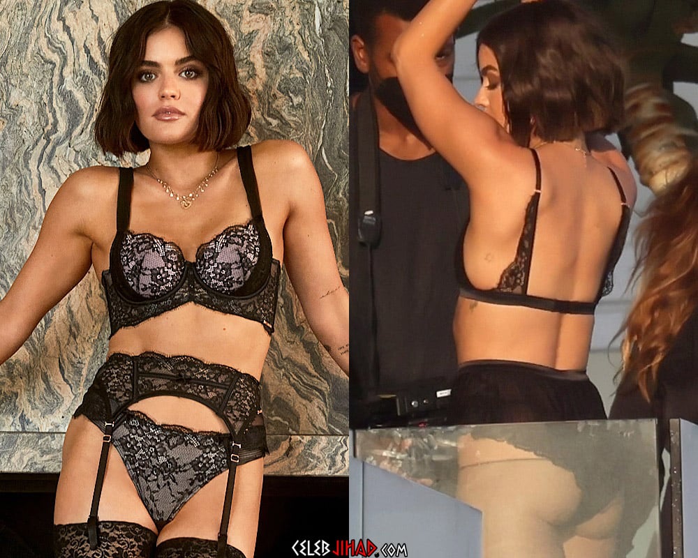 Lucy Hale Lingerie Photo Shoot And BTS Ass Flaunting