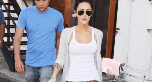 Megan Fox In A Tank Top And Daisy Dukes 