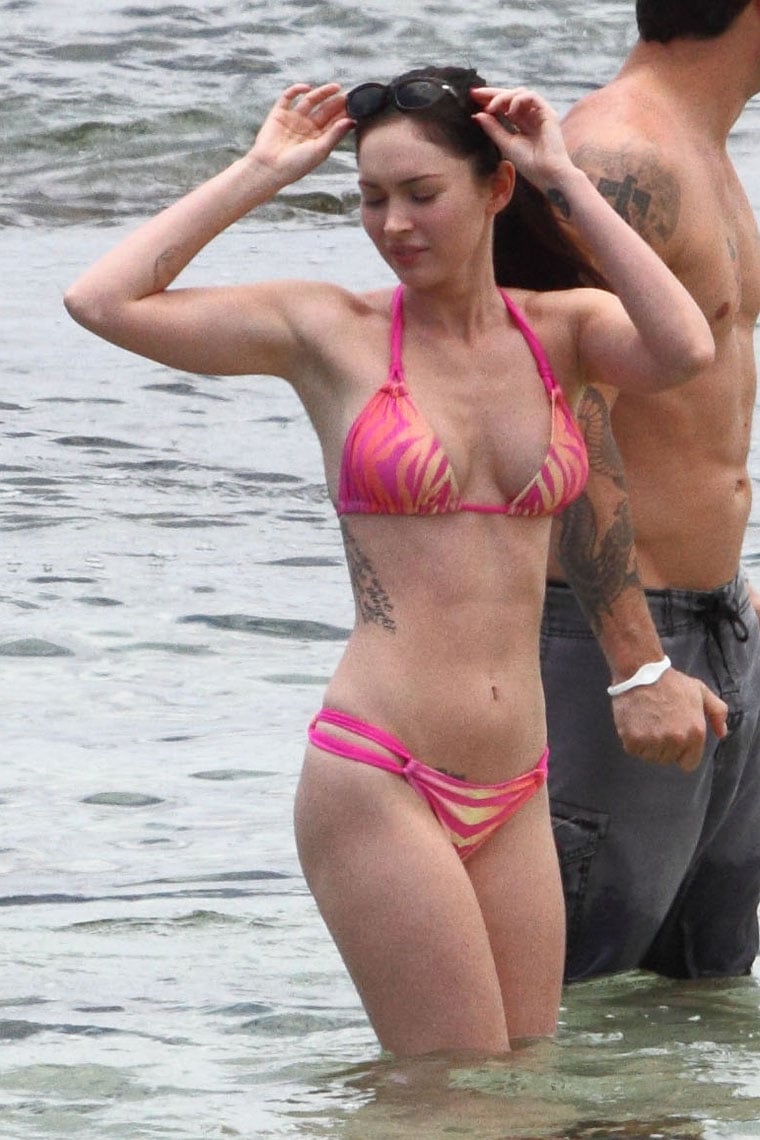 Megan Fox In A Tiny Pink Bikini