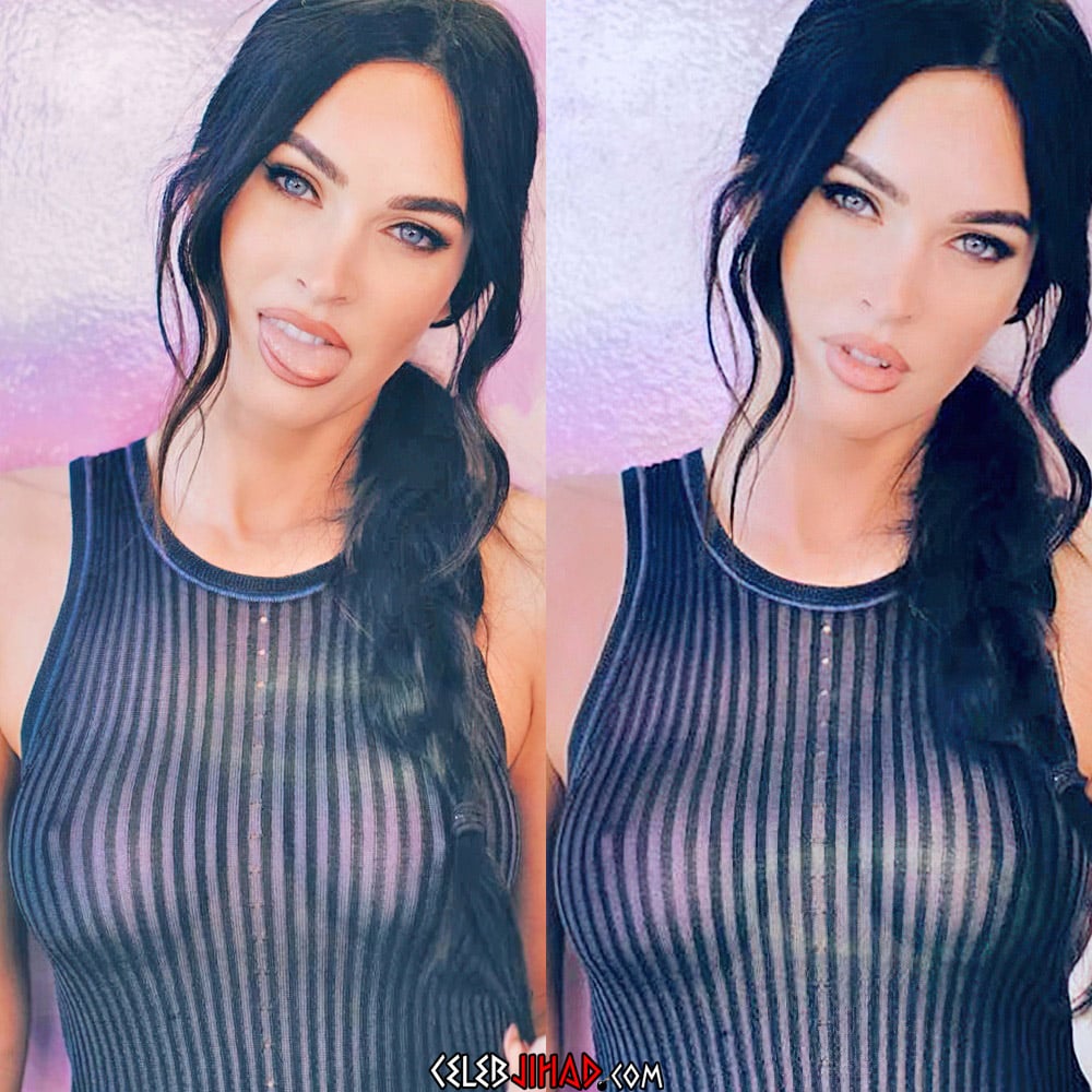 Megan Fox Continues To Show Off Her Bare Boobies