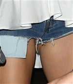 Miley Cyrus Vagina Slip In Short Shorts