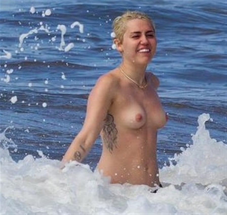 Miley Cyrus Completely Topless In Maui