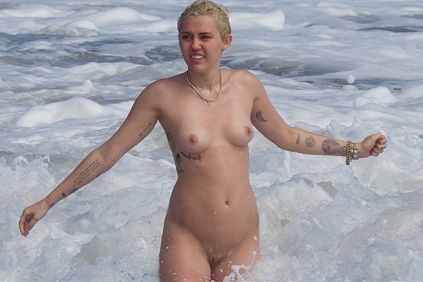 Miley Cyrus nude beach