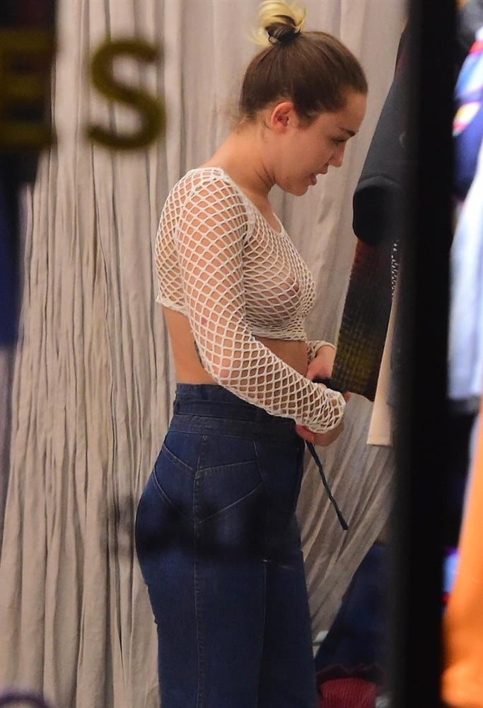 Miley Cyrus Shows Her Nipple While Trying On A Wedding Dress