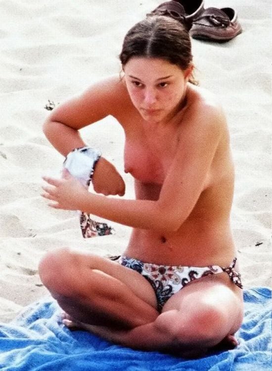 Natalie Portman Sunbathing Topless On The Beach