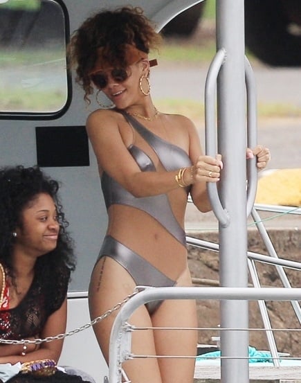 Rihanna Wears Slutty Swimsuit Of The Future