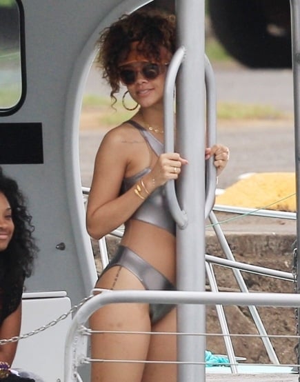 Rihanna Wears Slutty Swimsuit Of The Future