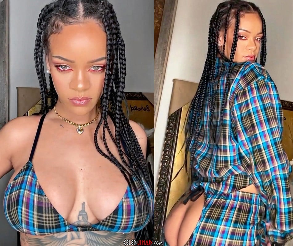 Rihanna Shows Off Her Enhanced Tits And Ass