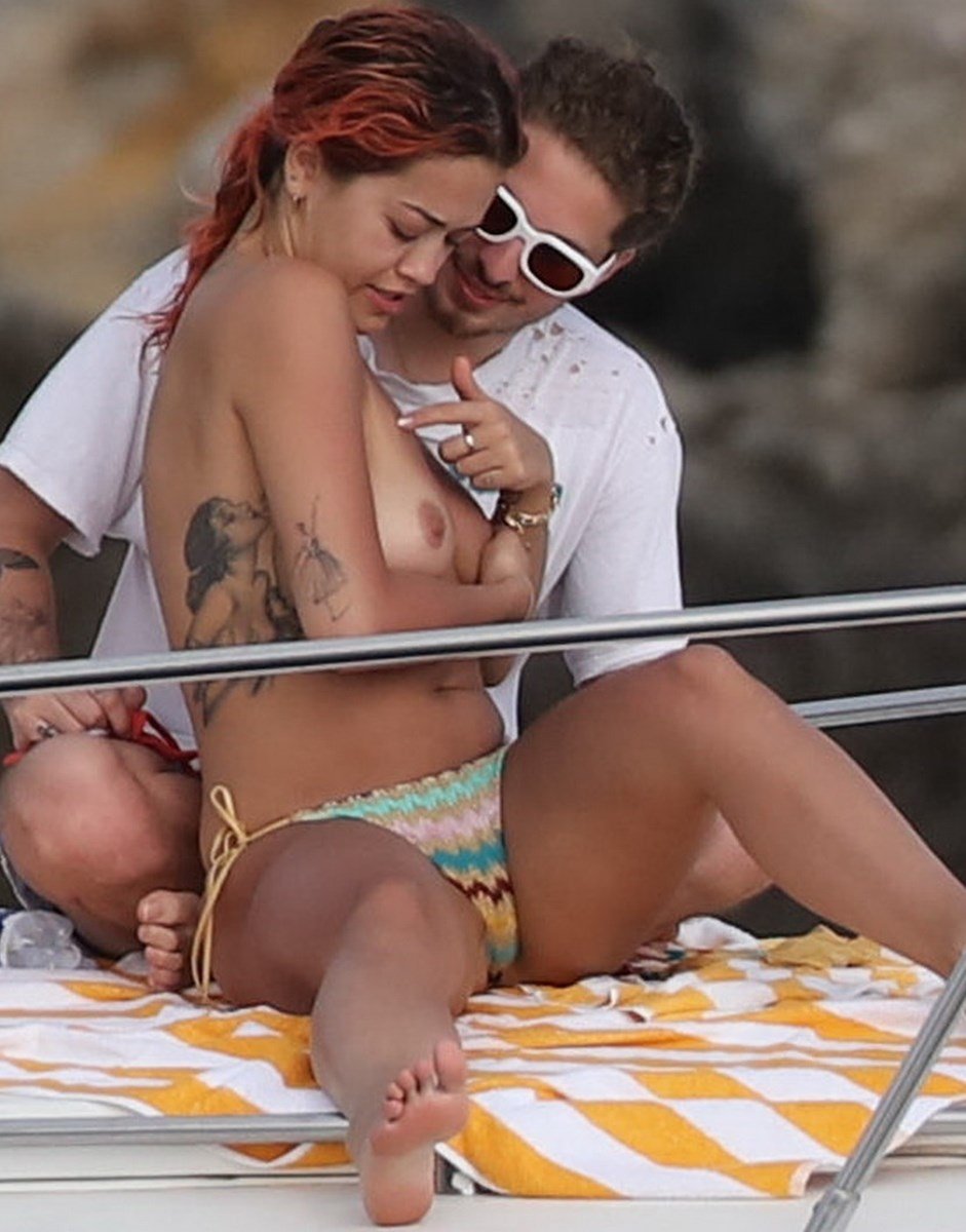 Rita Ora Fully Topless Candid Boat Photos