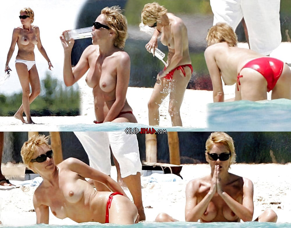 Sharon Stone Shows Off Her Nude Tits At 63-Years-Old