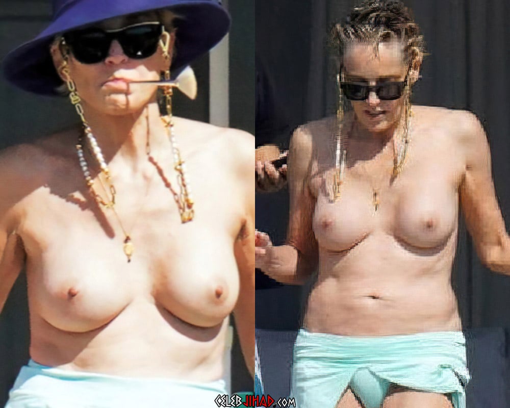 Sharon Stone Shows Off Her Nude Tits At 63 Years Old 2627