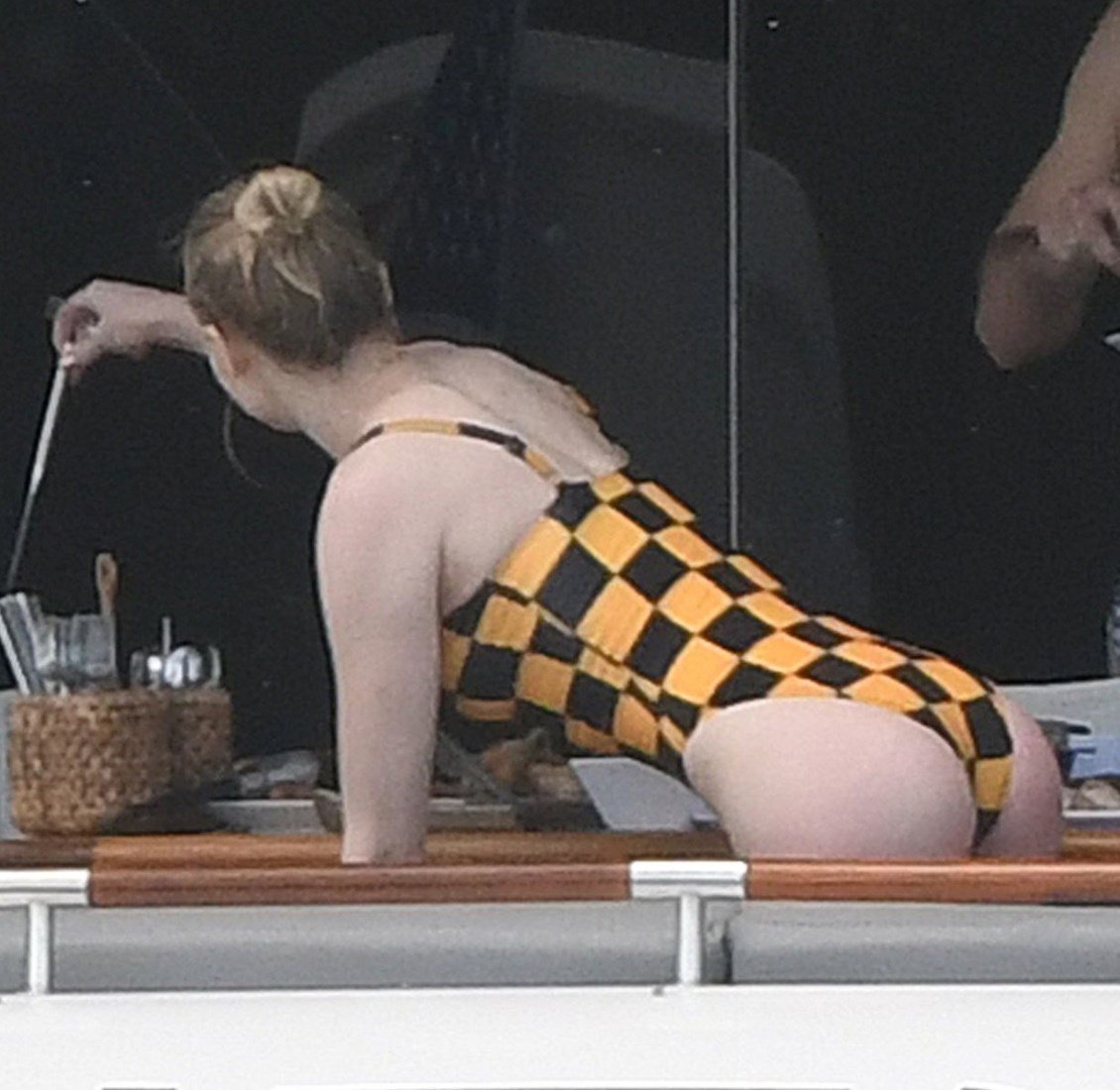 Sophie Turner’s Ass on a Yacht Candid Photos