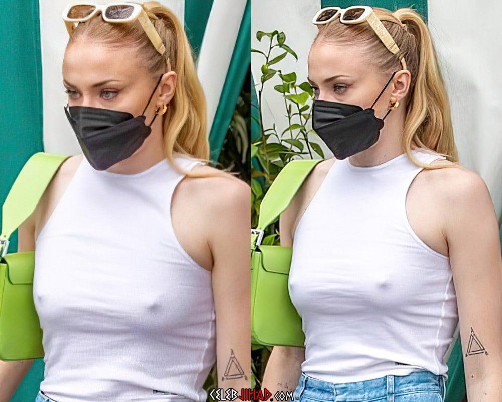 Sophie Turner nipple pokies