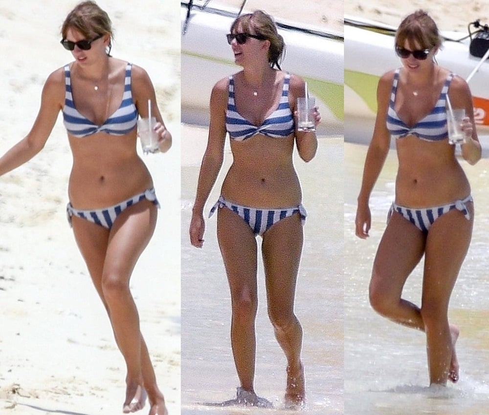 Taylor Swift Candid Bikini Beach Pics