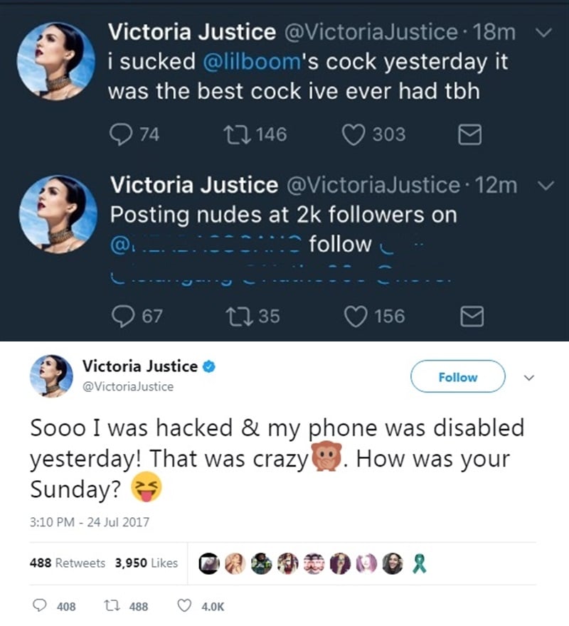 800px x 880px - Victoria Justice Hacked, Blowjob Dinner Party Video Released