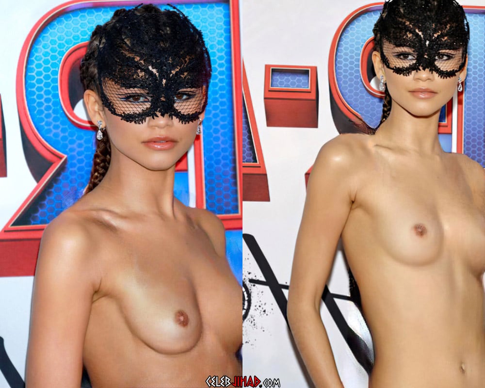 Zendaya And Nude Streaker On The Spider-Man Red Carpet