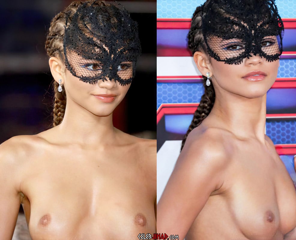 Zendaya And Nude Streaker On The Spider-Man Red Carpet