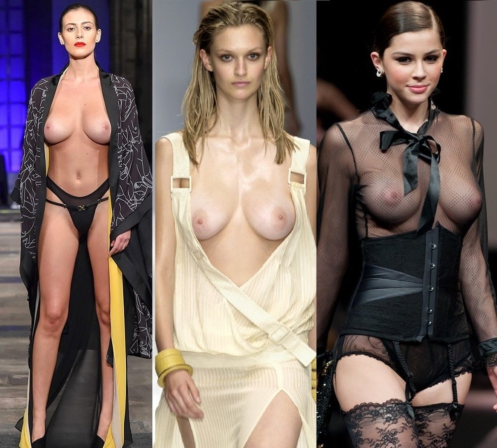Models Topless Nude And Tit Slips Runway Compilation