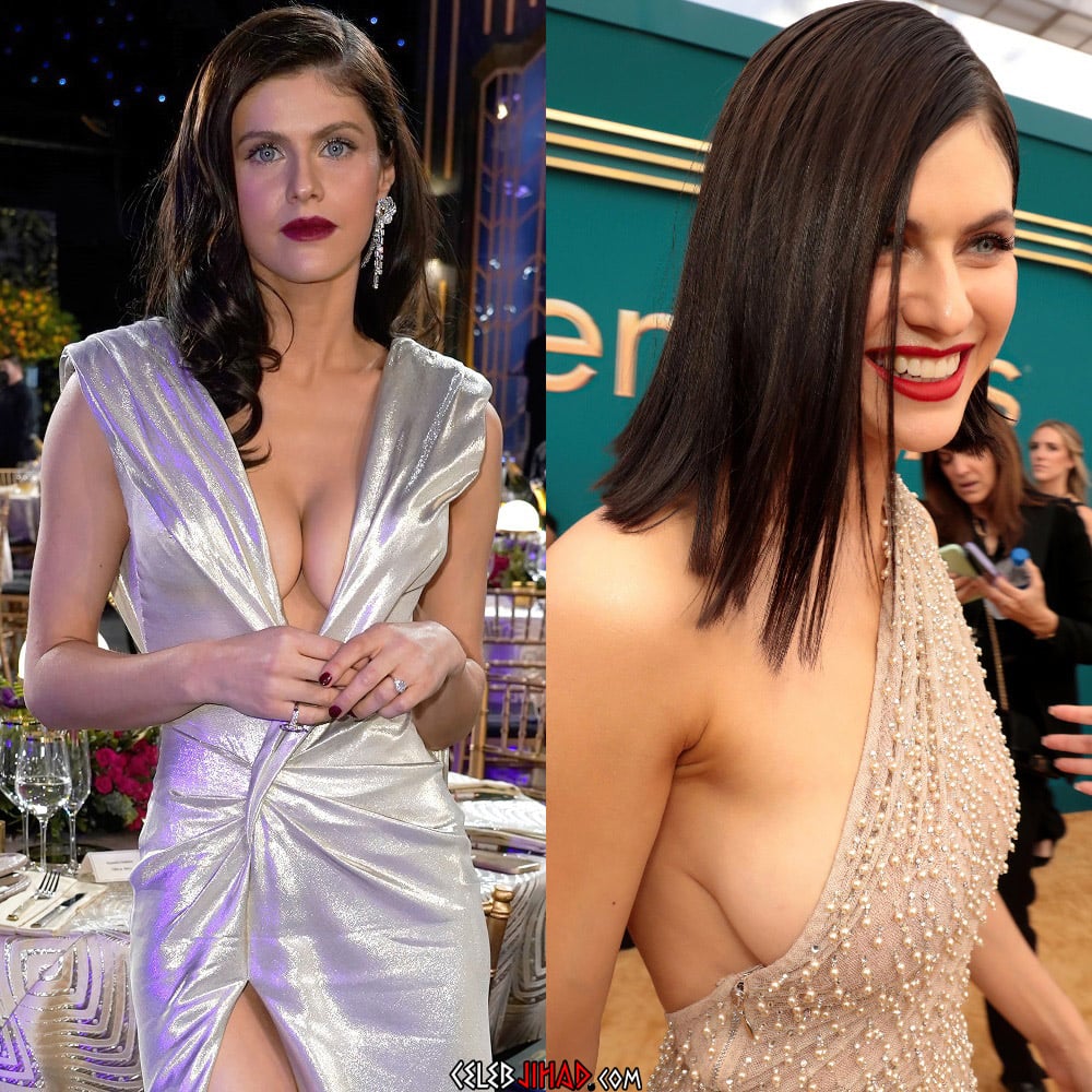 Alexandra Daddario Getting Her Boobs Ready For The Emmys