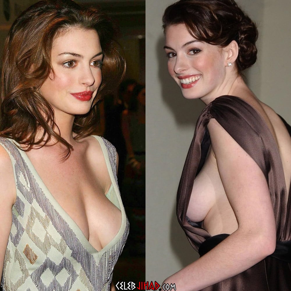Anne Hathaway side boob
