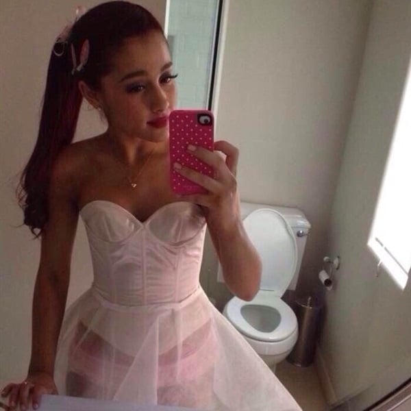 Ariana Grande Shows Off Her Pink Panties