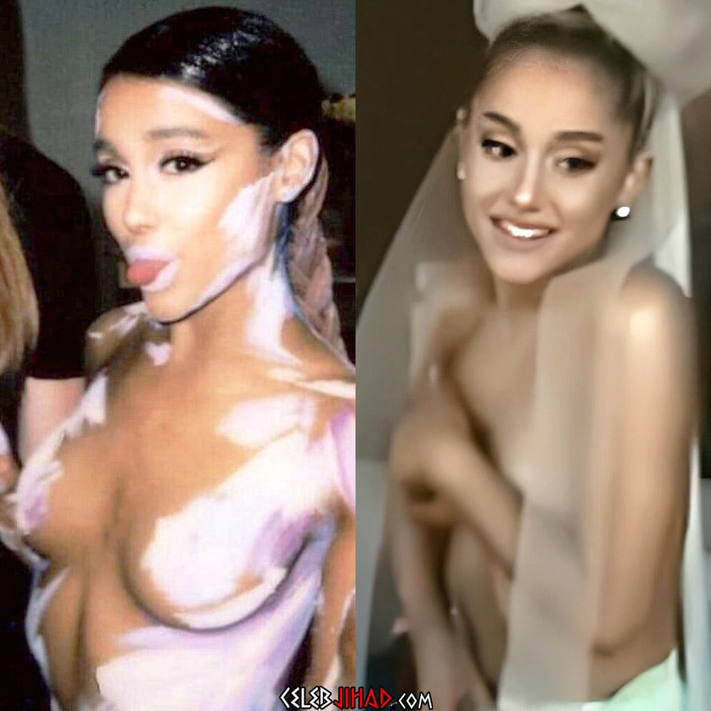 Ariana Grande topless.