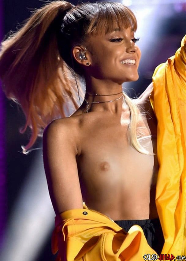 Ariana Grande nude topless.