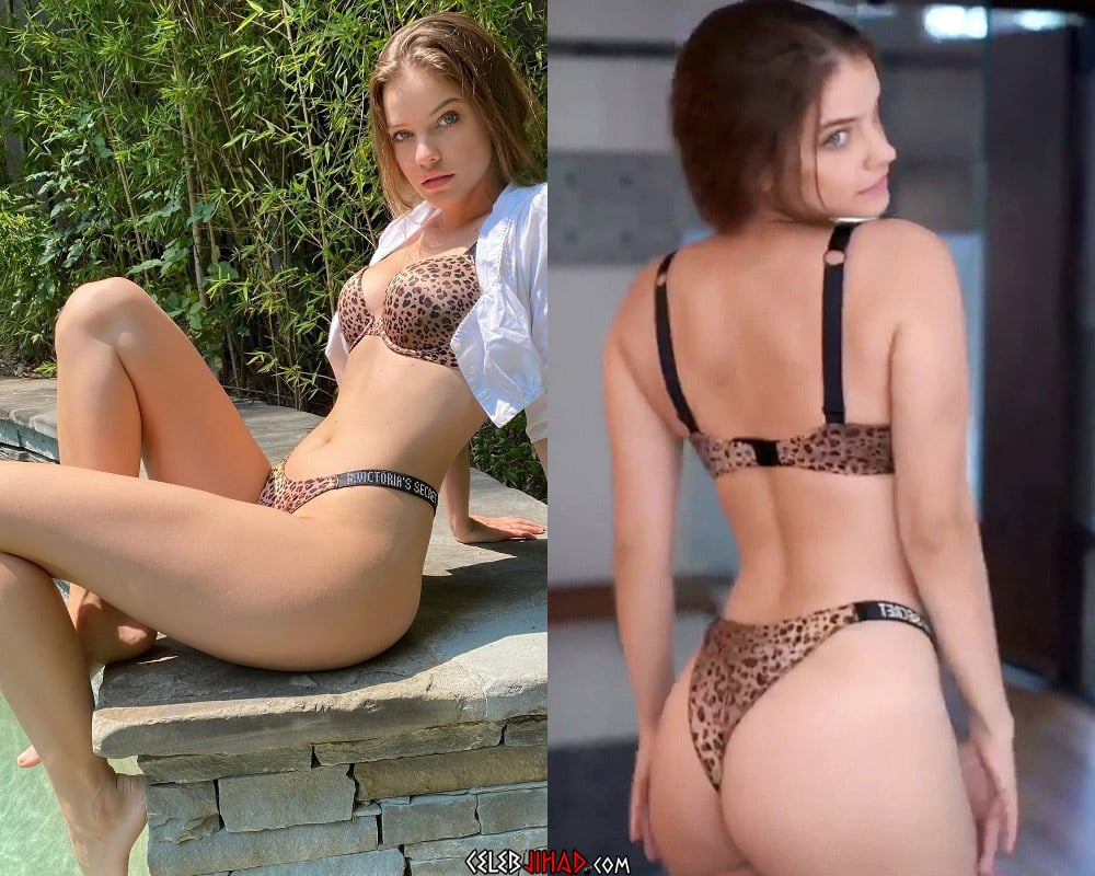 Barbara Palvin Strips Down To Her Leopard Thong