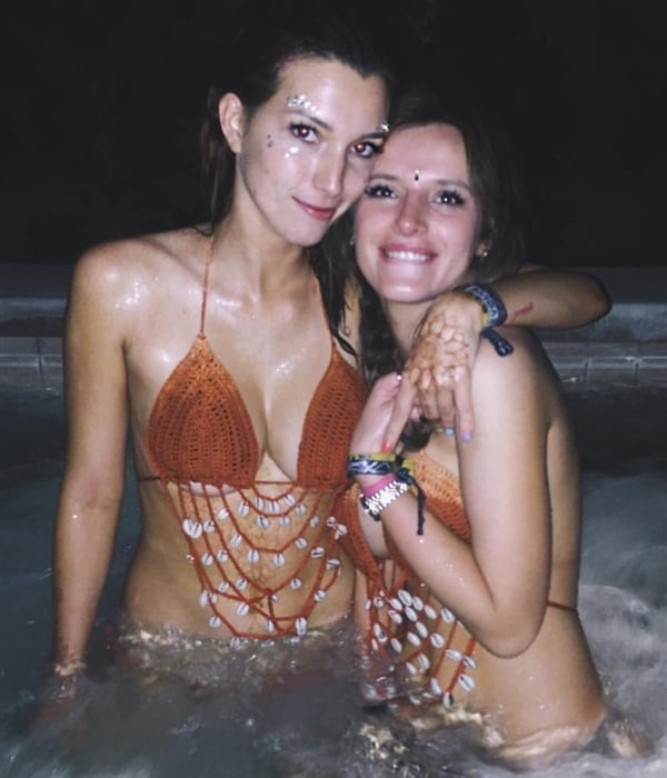 Bella and Dani Thorne hot tub