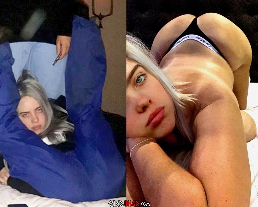 Billie Eilish Topless Showing Off Her Ass In A Thong