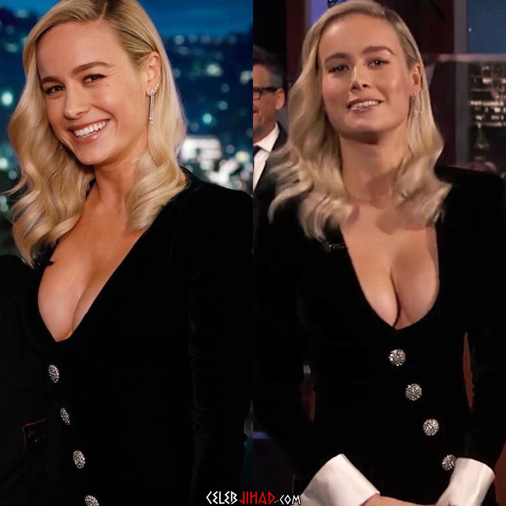Brie Larson’s Tits Guest Host “Jimmy Kimmel Live!”