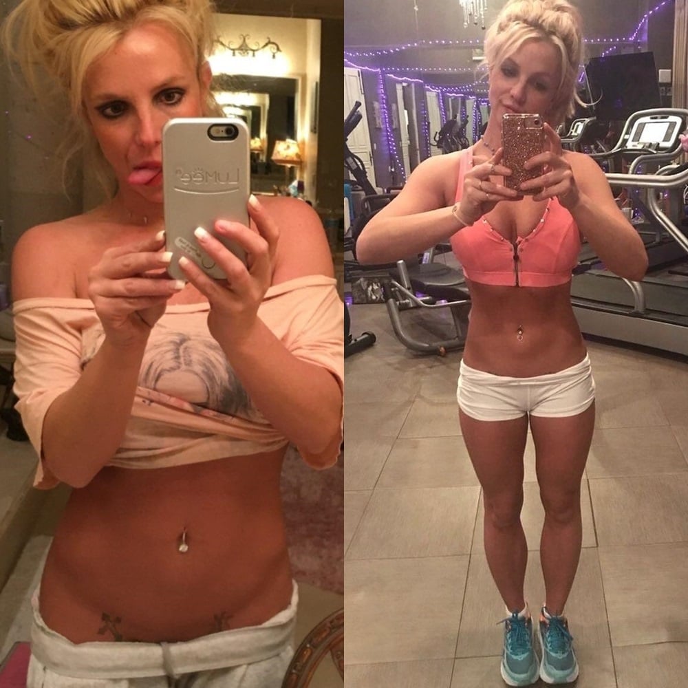 Britney Spears Bauchmuskeln.