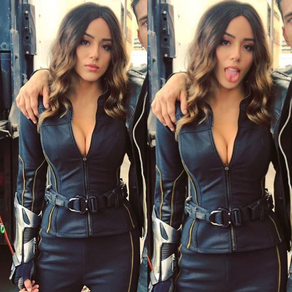 Chloe Bennet Tries Showing Off Her Boobs