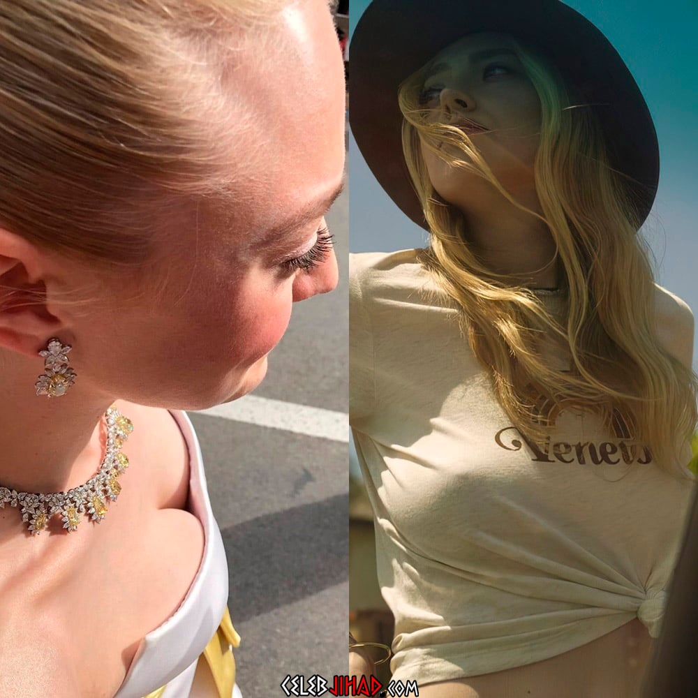 Dakota Fanning’s New Tits In A See Through Top